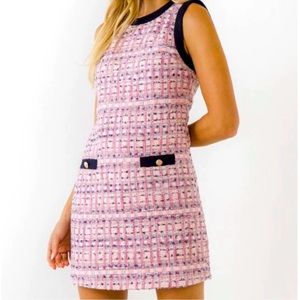 Endless Rose multi purple tweed shift dress size small